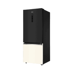 Haier Vogue Bottom Mount Refrigerator | 2 Star | 325L | Black White Glass | HRB-3752KWG-P