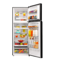 Haier Double Door Refrigerator | 328 Litres | 2 Star | Black Glass | HRF-3782PLKG-P