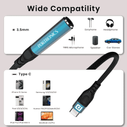 Portronics iKonnect C Pro Type C to Audio Jack Connector | 3.5 mm | POR 2203