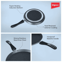 Impex Royal Granite Nonstick Tawa | 28 cm | RTP28G