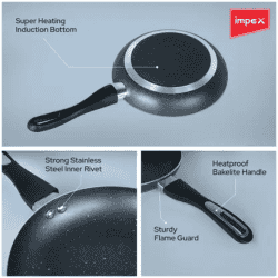 Impex Royal Granite Aluminium Non-stick Fry pan | 26 cm | RFP26G