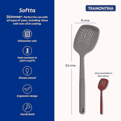 Tramontina Softta Silicone Skimmer | Grey