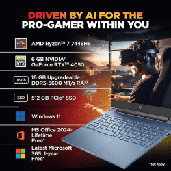 HP Victus Gaming Laptop | Ryzen 7 7445HS | 16 GB | 512 GB | 6GB RTX 4050 | Blue | 15-FB3118AX
