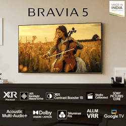 Sony BRAVIA 5 Series 4K Ultra HD Smart Mini LED Google TV |  164 cm (65 inches) |  K-65XR55A