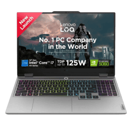 Lenovo LOQ Gaming Laptop | Intel Core i7 14700HX | 16 GB | 1 TB  | Luna Grey | 83JE00U5IN