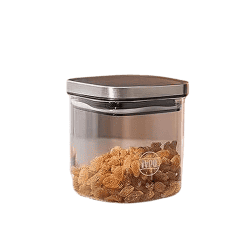 Iveo Borosilicate Space Saver Square Glass Utility Container | 800 ml