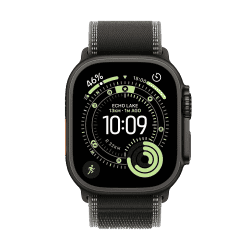Apple Watch Ultra 3 | GPS + Cellular | 49mm | Titanium Case Black/Charcoal Trail Loop | S/M | Black/Charcoal Strap | MF1D4HN/A