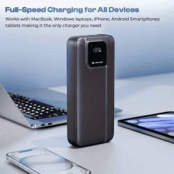 Lapcare Bravo 27000mAh Fast charging Power Bank | Type-C PD | Laptop Charging Support | AXM-023