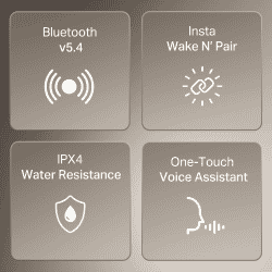 Boat Airdopes 148 Gen 2 Earbuds | ENx Tech | Active Black