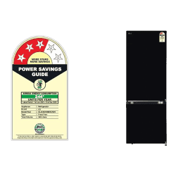 LG Door Cooling Plus and Wi-Fi Convertible Bottom Freezer Refrigerator | 340L | 3 Star | GL-B382EBMX