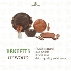 The Indus Valley Neem Wooden Regular Flip | 32cm | KS-NW-FL-001