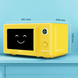 Haier Vogue Solo Microwave Oven | 20L | Digital Display | Lemon | HIL20V1MYPD
