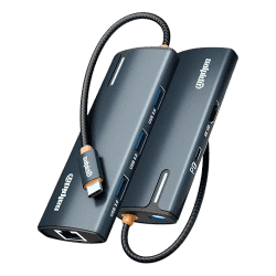 Salpido 6-in-1 Type-C USB Hub Adapter | USB 3.0×3 | 4K HDMI Output | 100W Power Delivery