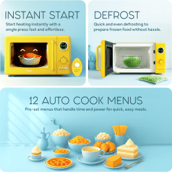 Haier Vogue Solo Microwave Oven | 20L | Digital Display | Lemon | HIL20V1MYPD