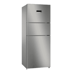 BOSCH Frost Free Triple Door Refrigerator | 6 free standing fridge | 332 L | 3 star | Shiney Silver | CMC33S03GI