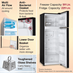 LG Frost Free Double Door Refrigerator | 288 L | 2 Star |  Enony Sheen | GL-S322SESY