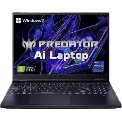 Acer Predator Helios 16 Gaming Laptop | Intel Core i9 14th Gen 14900HX | 32 GB | 1 TB SSD | 12 GB Graphics NVIDIA GeForce RTX 4080 | Abyssal Black