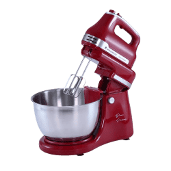 Wonderchef Crimson Revo Stand Mixer | 5 Speed Settings | Rotating Head Technology | 4.5L Stainless Steel Bowl | 300 Watt | Red