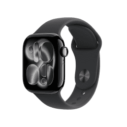 Apple Watch Series 11 | GPS + Cellular | 42mm | S/M | Jet Black Aluminium Case with Black Sport Band | MF834HN/A