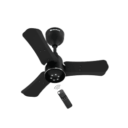 Atomberg Renesa Halo Smart BLDC Ceiling Fan | 600mm | Midnight Black