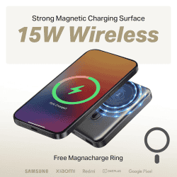 boAt EnergyShroom PB331 Powerbank | 10000mAh Magnetic Wireless 15W Wireless & 22.5W Wired Charging | Ash Black