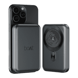 boAt EnergyShroom PB331 Powerbank | 10000mAh Magnetic Wireless 15W Wireless & 22.5W Wired Charging | Ash Black