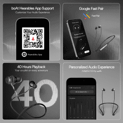 boAt Rockerz 210 ANC | Active Noise Cancellation | Black