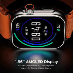 BoAt Wave Glory Pro Amoled Smart Watch | 1.96 | SpO2 | Royal Orange