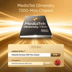 realme 16 Pro 5G | 8 GB | 256 GB | Pebble Grey