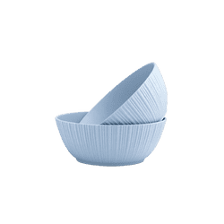 VOLA Vogue Coupe Bowl | Set of 2 | Elegant Ceramic Fine Porcelain Bowls | Sky