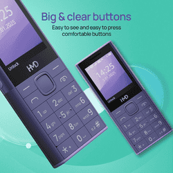 HMD 150 Music Keypad Mobile | 2500 mAh Big Battery & Type C Fast Charger | Purple
