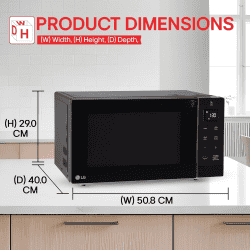 LG Solo Microwave Oven with Glass Door | 30 L | Anti-Bacteria Cavity | Black | MS3032BK DBKQILN