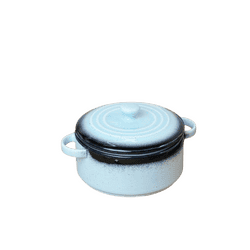 Vola Prisma Fine Porcelain Round Casserole Set | 12 cm | Ice Blue
