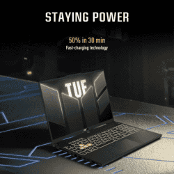 Asus TUF Gaming F16 Gaming Laptop | Intel Core 5 Processor 210H | 16 GB | 512 GB SSD | 6 GB GDDR6 NVIDIA GeForce 3050 | Mecha Gray | FX607VJB-RL179WS