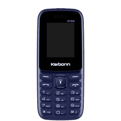 Karbonn K103i Keypad Mobile | 1000mAh Battery | Type C USB | Dark Blue