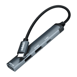 Salpido  4-in-1 USB-C Hub Adapter | Grey | SAL-DS-34C