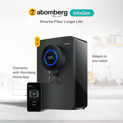 Atomberg Intellon Water Purifier | RO+UV+Alkaliser | 4 Modes | TDS-Based Filtration | Retains Minerals | 8L | Black