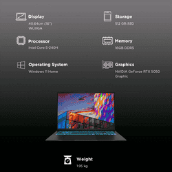ASUS V16 Gaming Laptop | Intel Core 7 | 16GB | 512GB SSD | 8GB Graphics | 16 inch  | NVIDIA GeForce RTX 5050 | Black | V3607VH-RP038WS