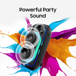 Samsung 240 W Bluetooth Party Sound Tower | with in-Built Battery | Party Lights | Splashproof IPX4 | Waveguide | USB Input | Black | MX-ST50F/XL