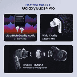 Samsung Galaxy Buds4 Pro Wireless Earbuds | Hi Fi Audio | Adaptive ANC 2.0 and EQ 2.0 | 360 Audio | Black