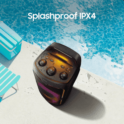 Samsung Bluetooth Party Sound Tower | with in-Built Battery | 160 W | Party Lights | USB Input | Splashproof IPX4 | Black | MX-ST40F/XL