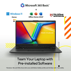 ASUS Vivobook Go 14 Student Laptop | AMD Ryzen 5 7520U | 16GB | 512GB | AMD Radeon Graphics | Mixed Black | E1404FA-EB2542WS