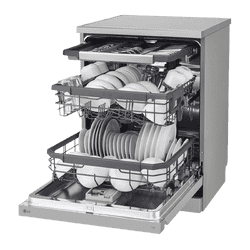 LG Dishwasher | 15 Place Settings | Front Control Panel | Prime Silver