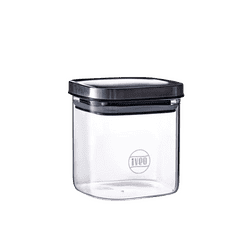 Iveo Borosilicate Space Saver Square Glass Utility Container | 800 ml
