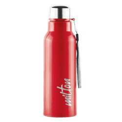 Milton Steel Fit 600ml Water Bottle | Inner Stainless Steel | Leak Proof  | Multicolors