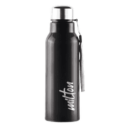 Milton Steel Fit 600ml Water Bottle | Inner Stainless Steel | Leak Proof  | Multicolors