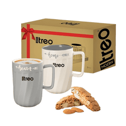Treo by Milton Kindle Ceramic Mug 400 ml | Coffee Mug | Ideal for Daily use | Set of 2 | Multicolors