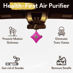 GOODAIR 3.0 Premium Car Air Purifier | Non-electric | Stylish Pink