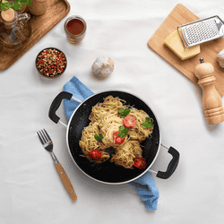 Milton Pro cook Granito Aluminium Kadhai | Soft Touch Bakelite Handles | 18 cm | Non-Induction | Deep Kadai