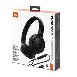 JBL Tune 520 C Wired On Ear Headphones | Black | JBLT520CBLK